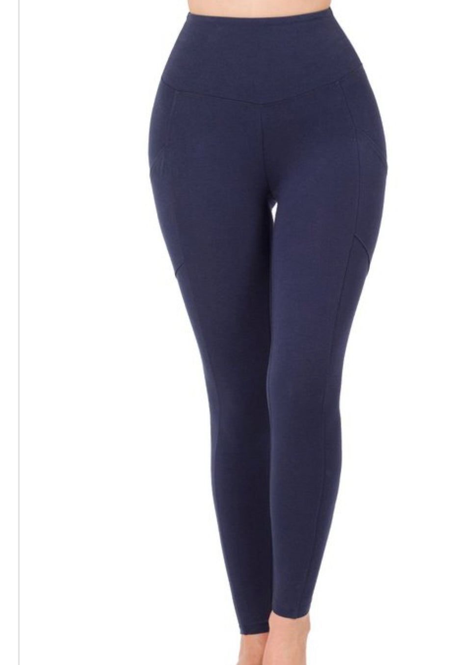 Basic pocket legging (curvy) Navy