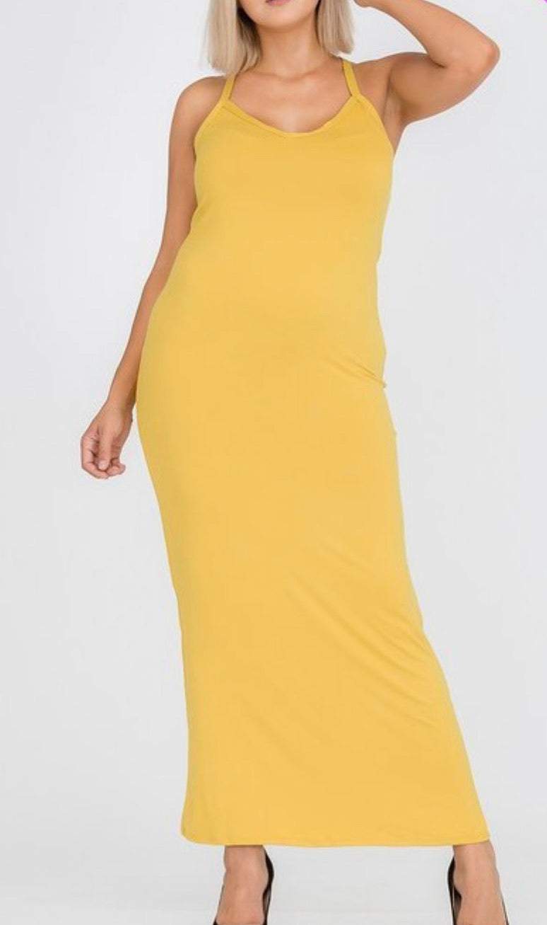 Everyday maxi dress (mustard)