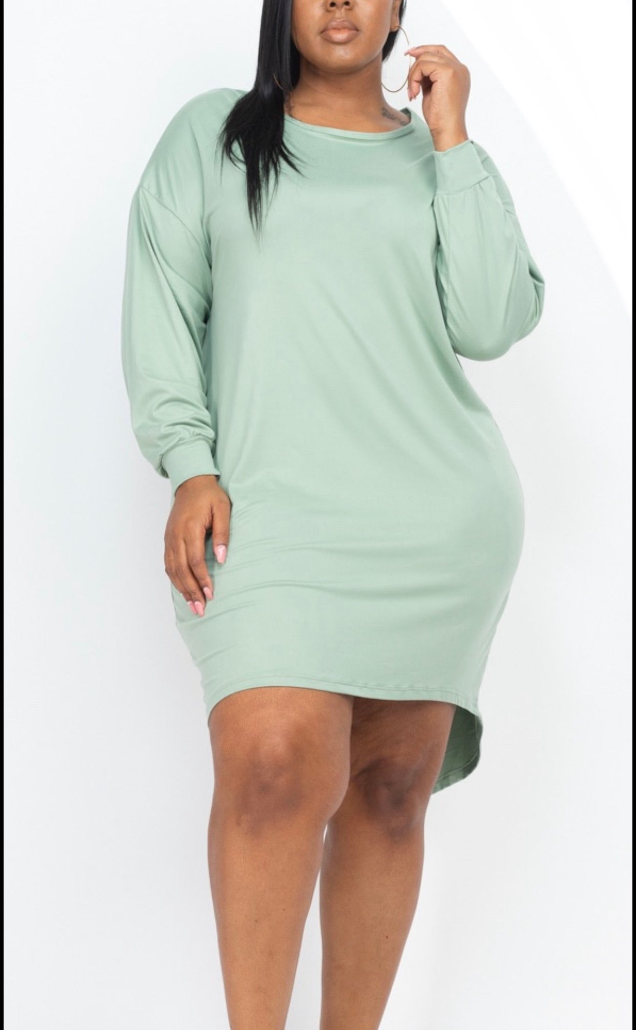 Comfy lounge dress (green)